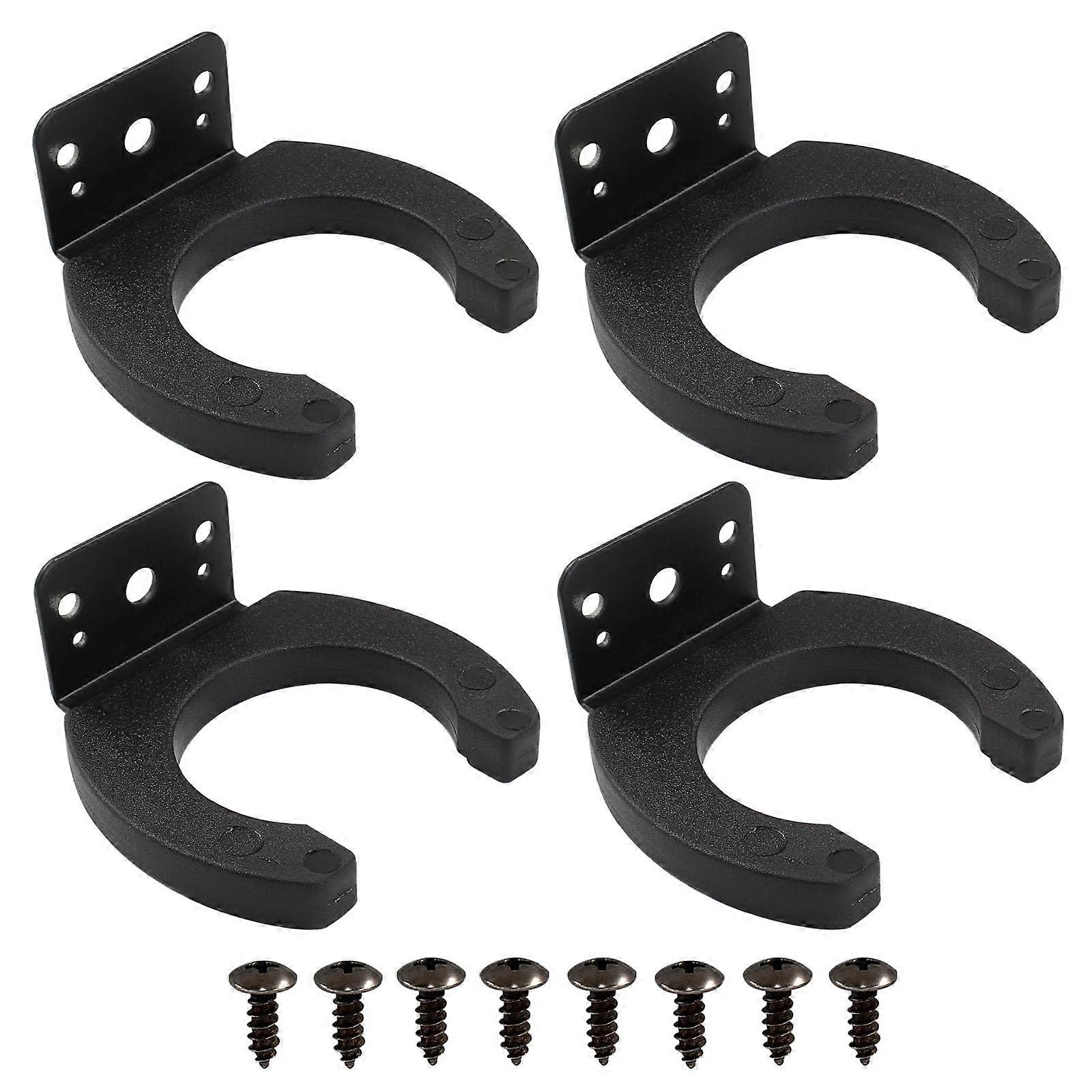 4 Pcs Universal Microphone Clip for Stand with Wall Mounted Mic Holder Bracket, AntiSlip Grip for Karaoke