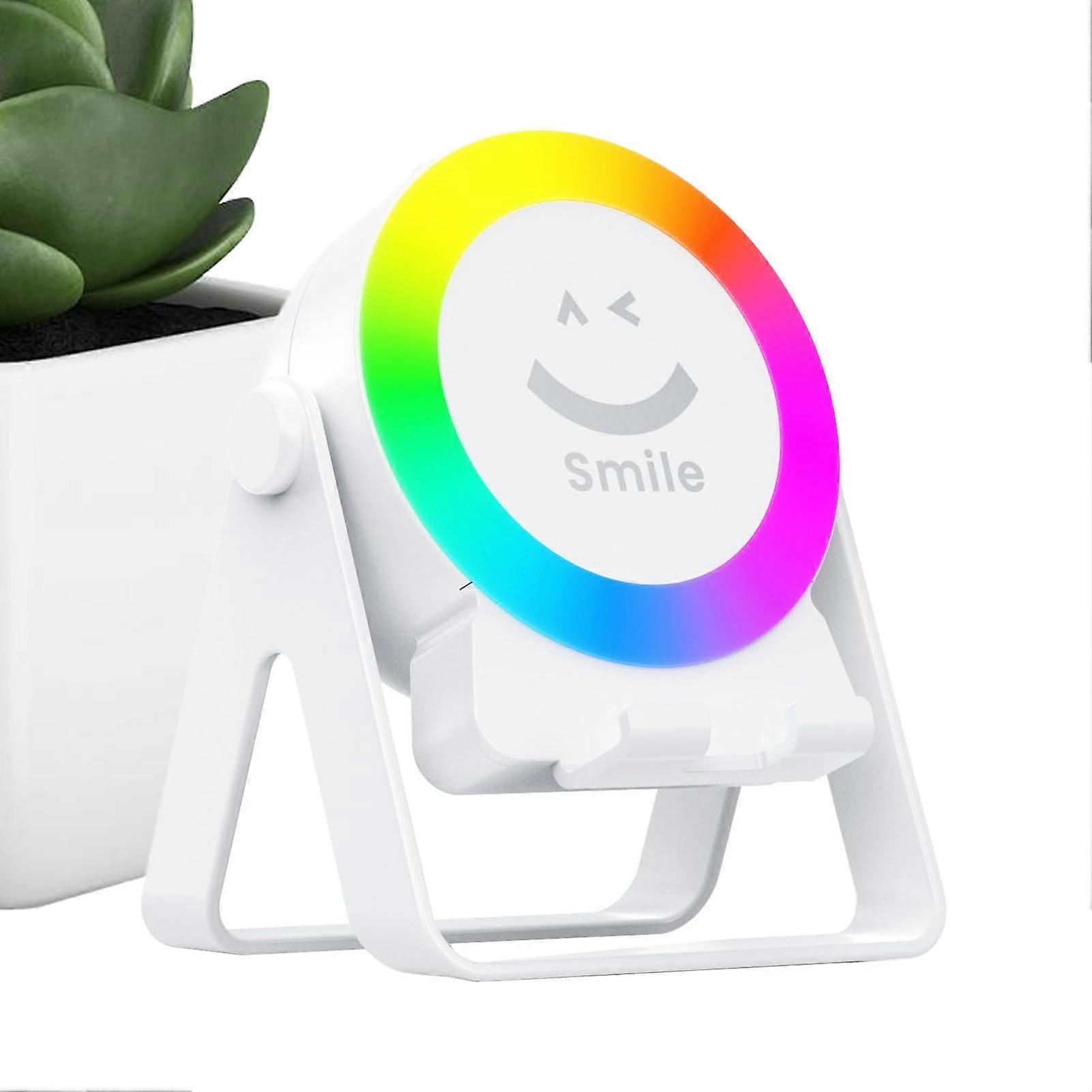 360Degree Rotating Sensor Colorful Rgb Speaker 170g White Induction Speaker 4In1 Wireless Boombox Indoor Outdoor