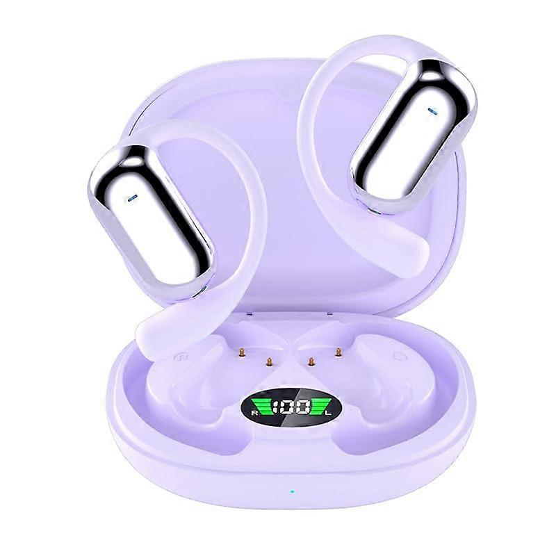 Model Hanging Ear Bluetooth Earphones OpenEar Wireless NonBoneConduction Noise Reduction Purple One Size