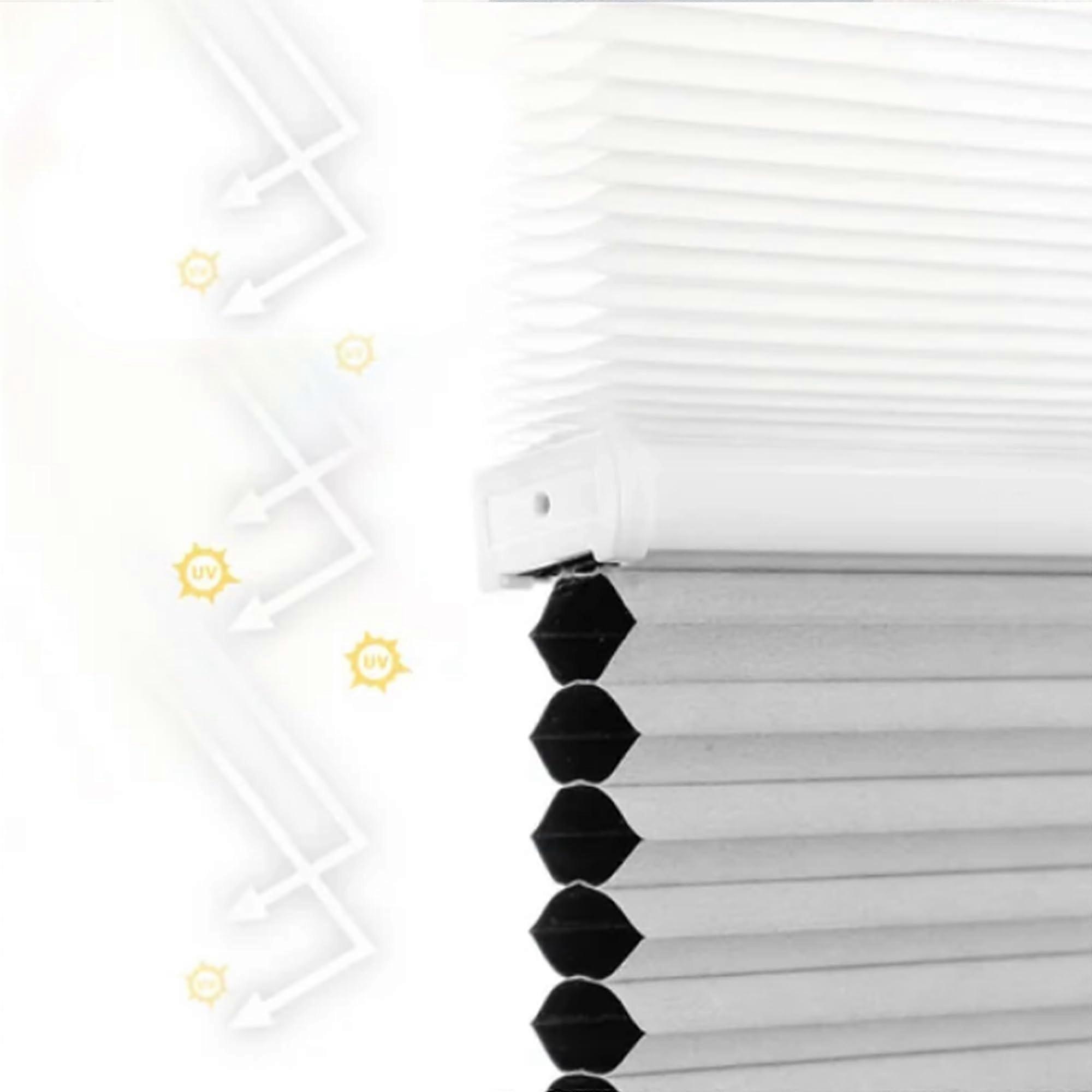 Cordless Blackout Honeycomb Shades Grey – Energy Saving Cellular Window Blinds Custom Fit