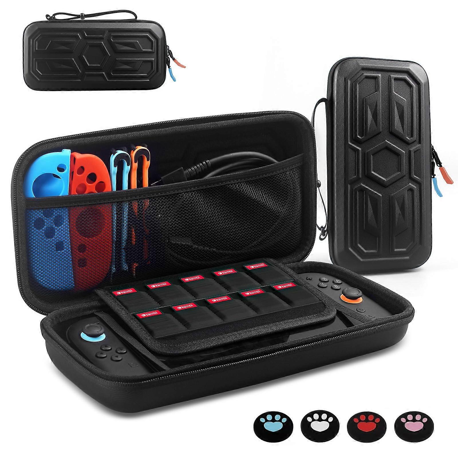 Carrying Case Hard Shell Waterproof Travel Bag with 10 Game Card Slots and Shock Protection for Nintendo Switch 2