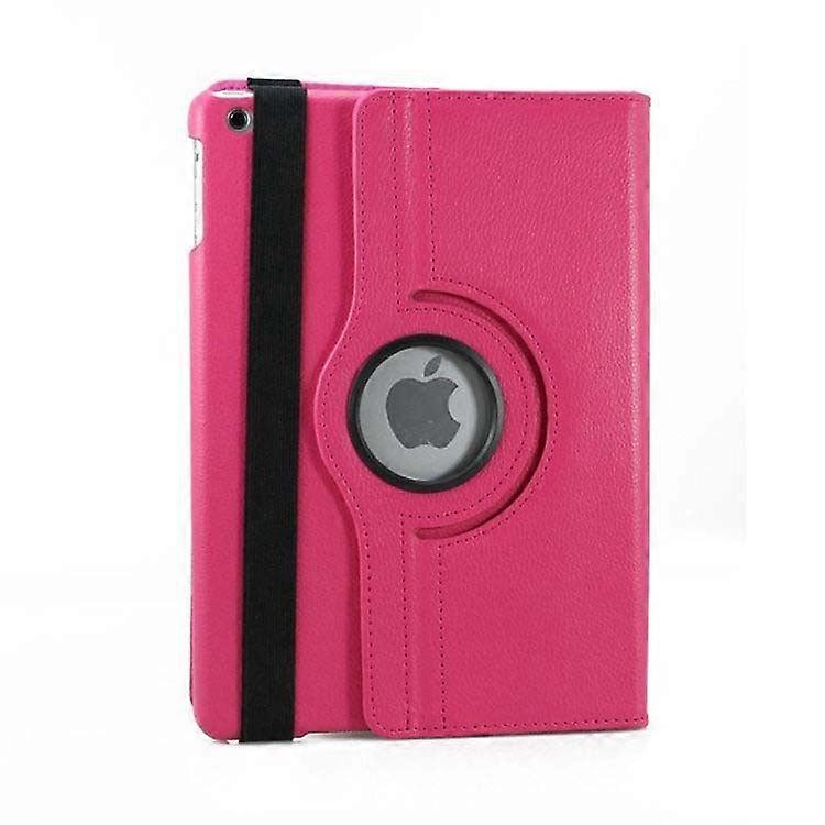 Stylish Case For Ipad Pro 11-2024 Rose Red Lychee Texture Rotating Leather