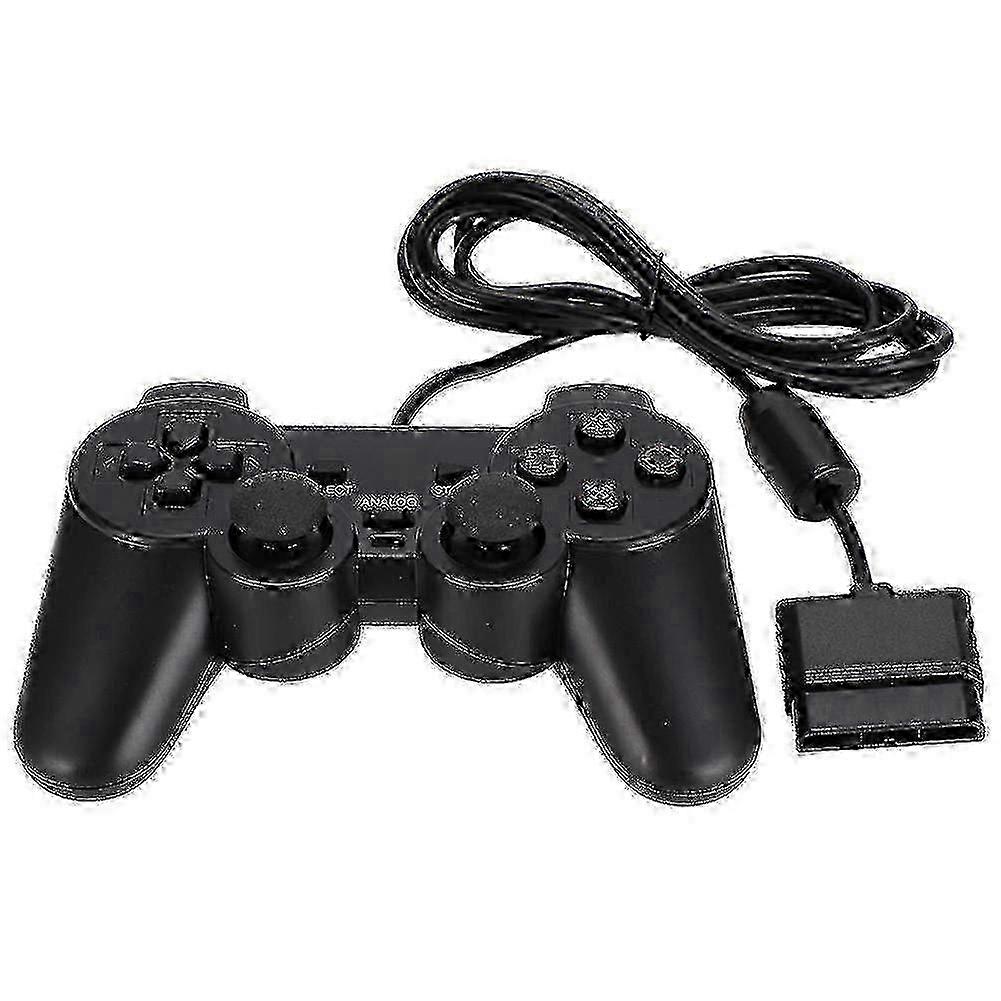 Dual Motor Wired Gamepad Controller for PS2 Game Console with Highly Sensitive Joystick and Buttons