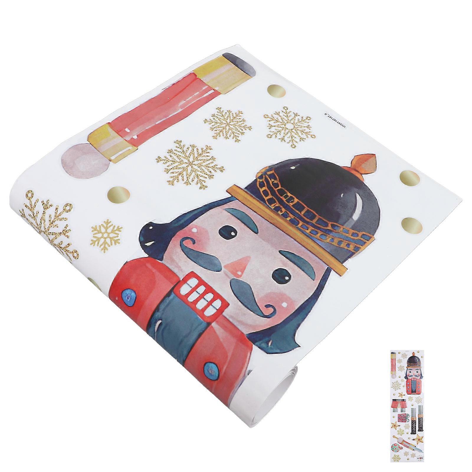 Christmas Window Decals Nutcracker Stickers for Decoration 1Set