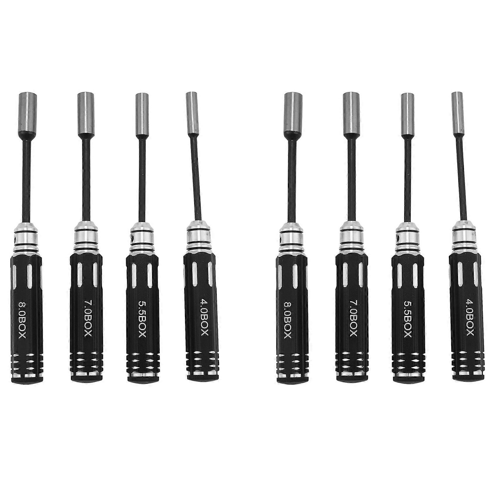 RC Model Tool 8PCS Hex Screw Drivers Hex Nut Socket Wrench Sleeve Wheel Spanner 4.0/5.5/7.0/8.0mm