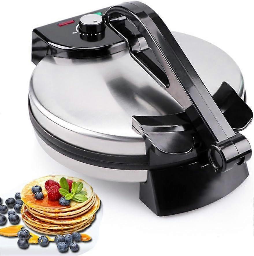 1500W DoubleSided Electric Pancake and Crepe Maker with Adjustable Temperature and NonStick Surface