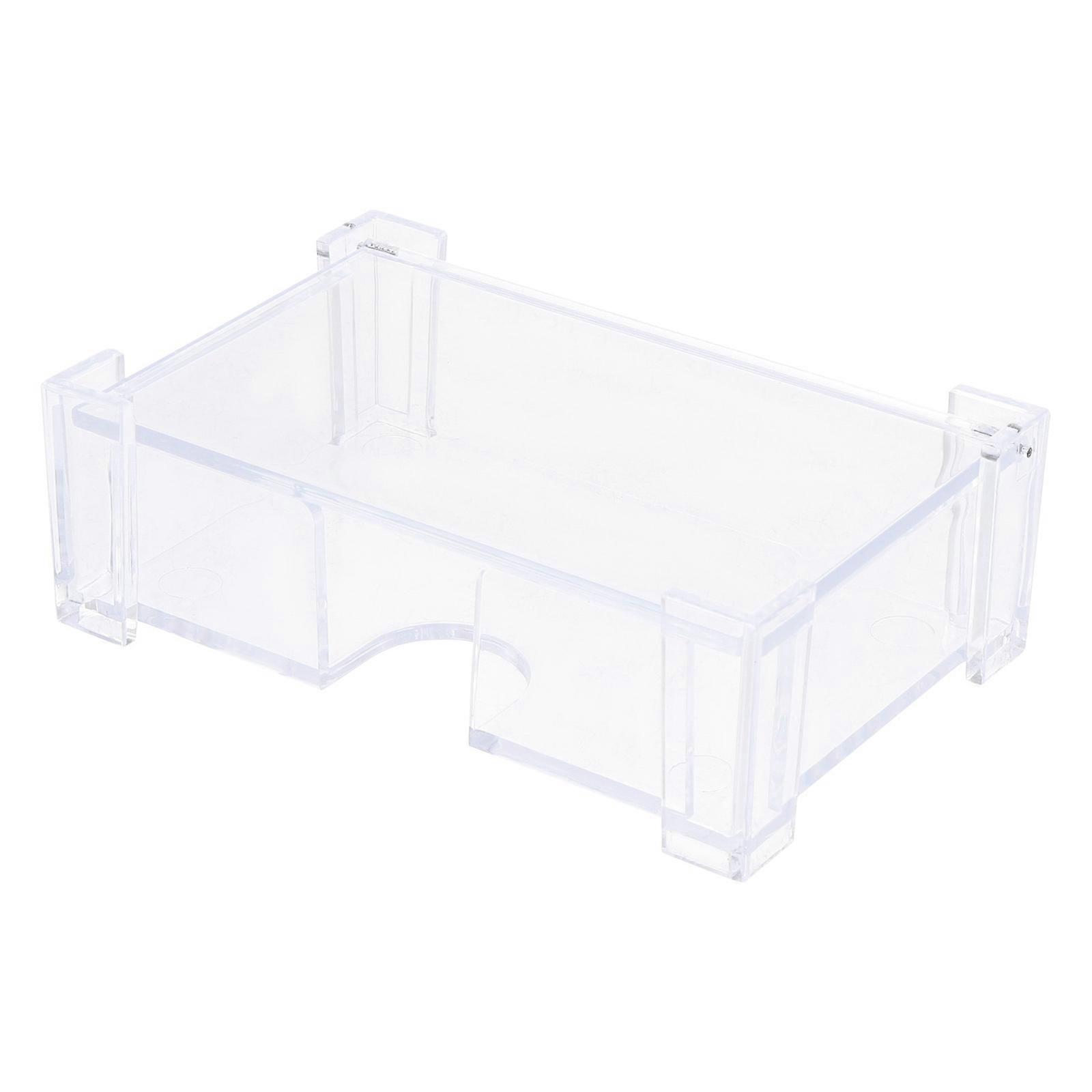 Transparent Acrylic Business Cards Container for Storage Use 2Pcs