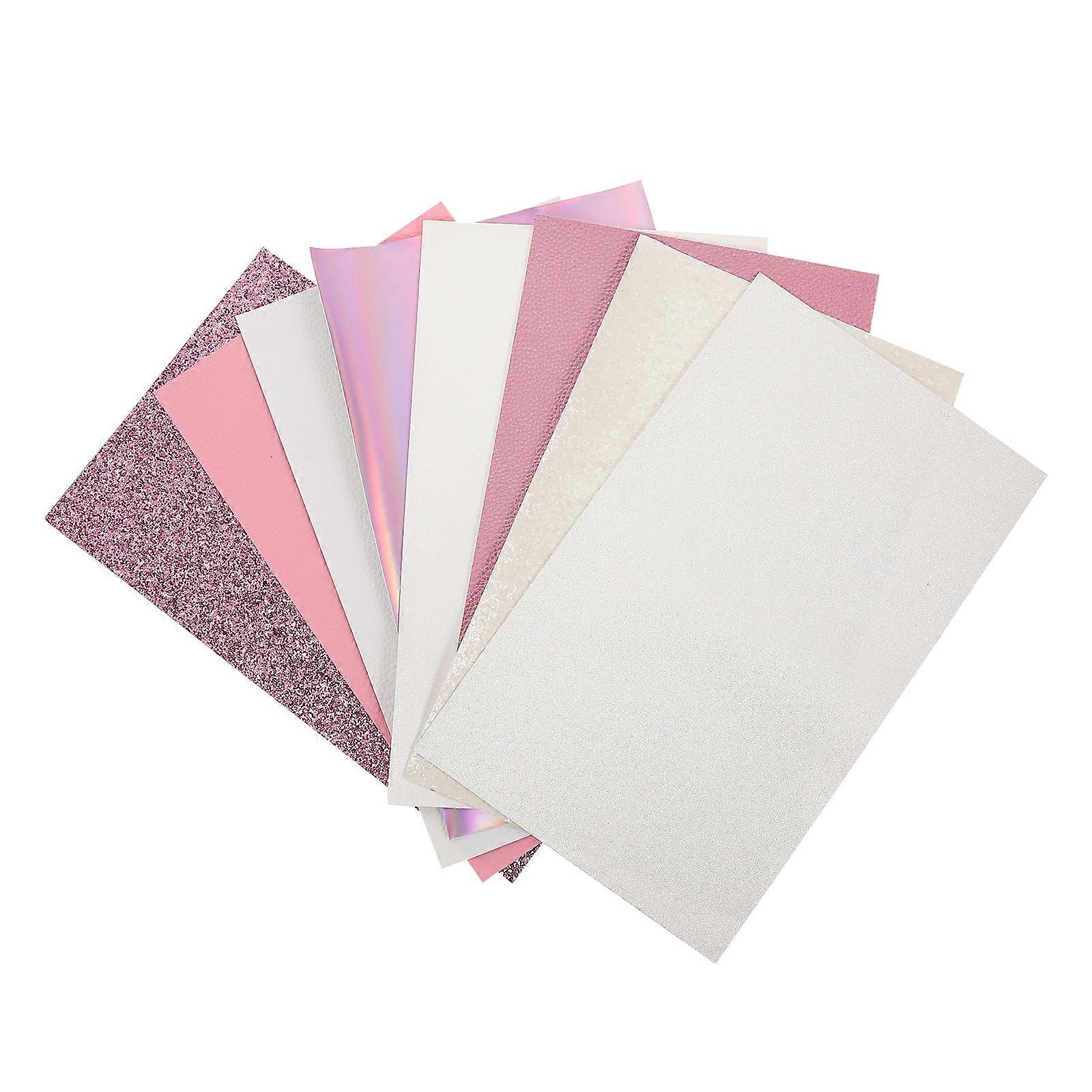 Faux Rolls Handicraft Sewing Fabric for DIY Use 8 Sheets Assorted Color