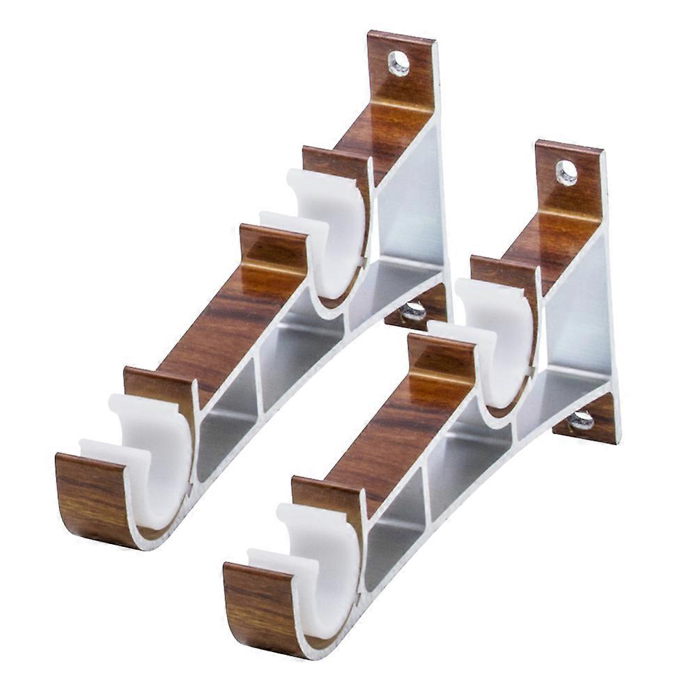 Fish Type Curtain Bracket Double Code Heavy Duty Support 20.00X9.20X1.50CM 2Pcs