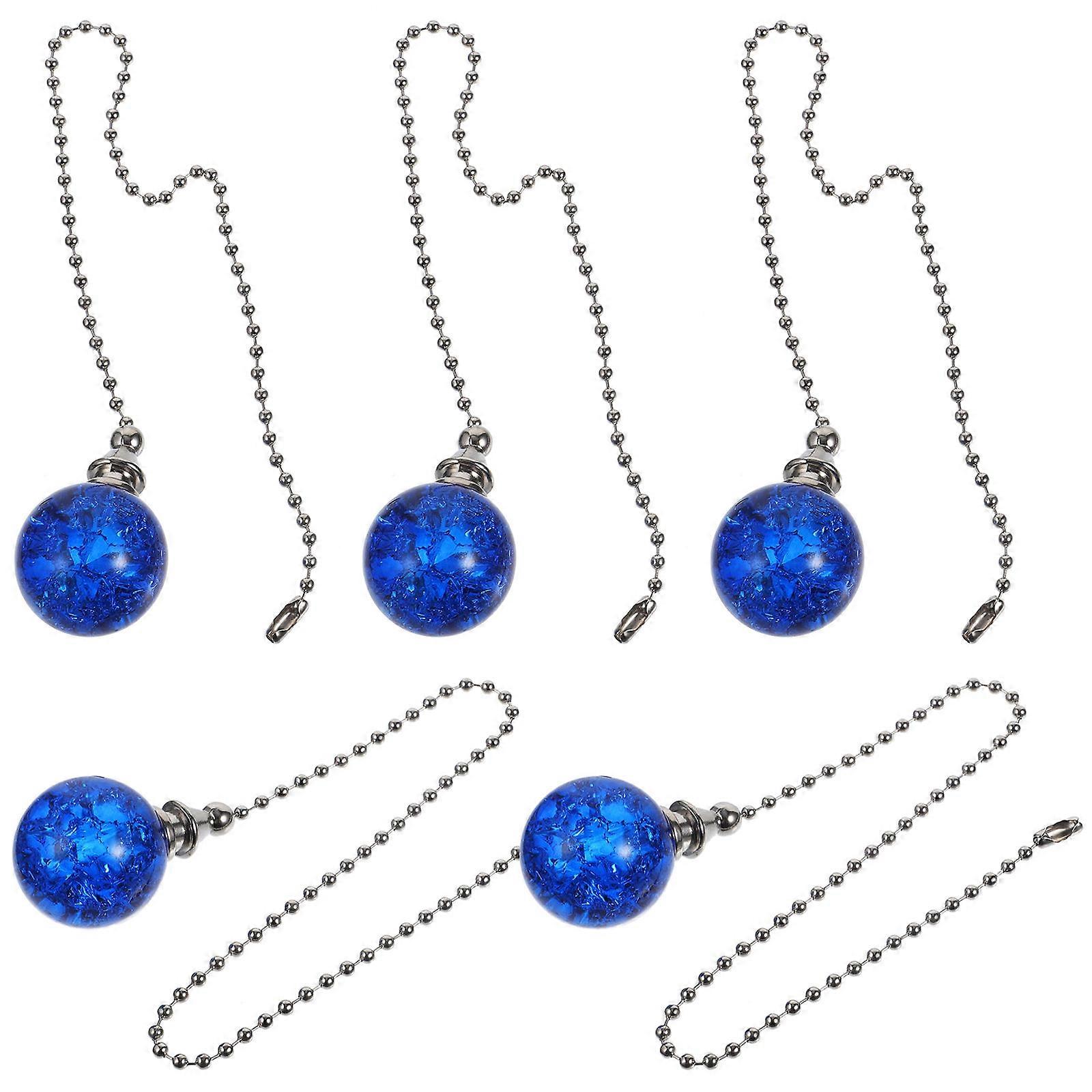 10Pcs Ceiling Fan Pull Chain Extension Blue for Fan Light Use