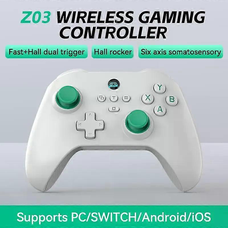 Z03 Wireless Gaming Controller for PS3/PS4/Switch/PC/Android/iOS Hall Joystick Dual Vibration Game Controller Christmas Gift