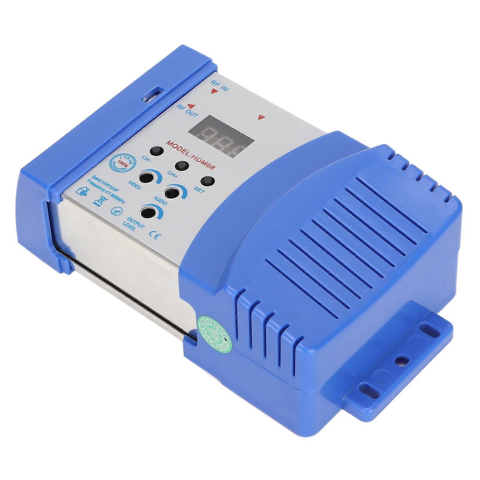 RF Modulator AV to RF Converter 1080P with Wide Frequency Support and Adjustable Output Levels