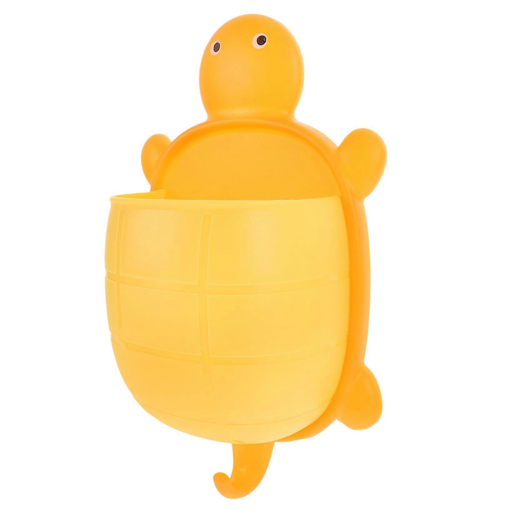 Cartoon Turtle Wall Mounted Toothbrush Holder with Large Capacity Bathroom Organizer Rack Ref: 7992
