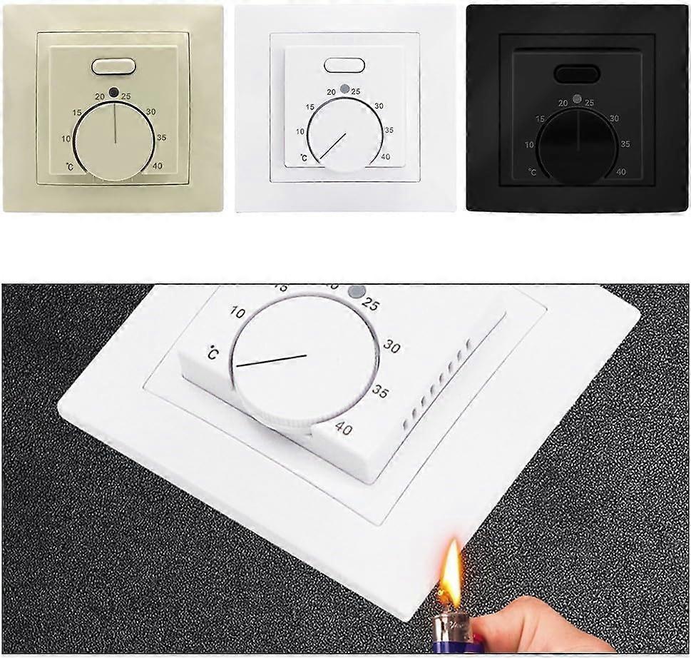 Underfloor Heating Thermostat 16A 220V Digital Temperature Controller with External Sensor Beige