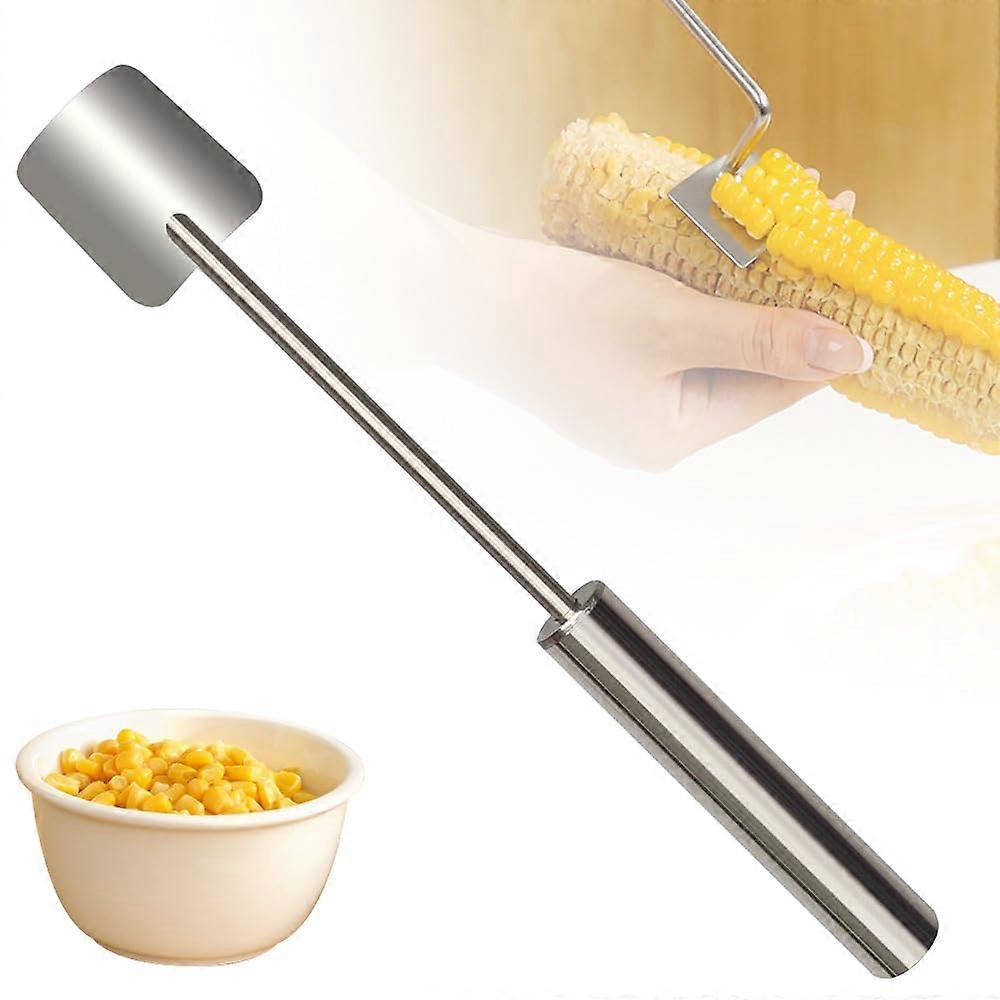 Stainless Steel Corn Peeler with Curved Blade, Fast Corn Cob Stripper for Quick Kernel Removal