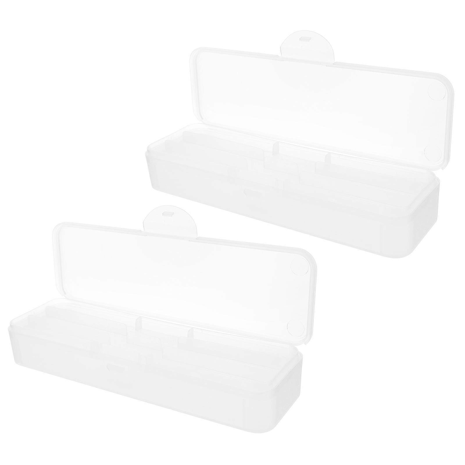 Manicure Tool Boxes for Grinding Tools 6Pcs Transparent Storage Cases