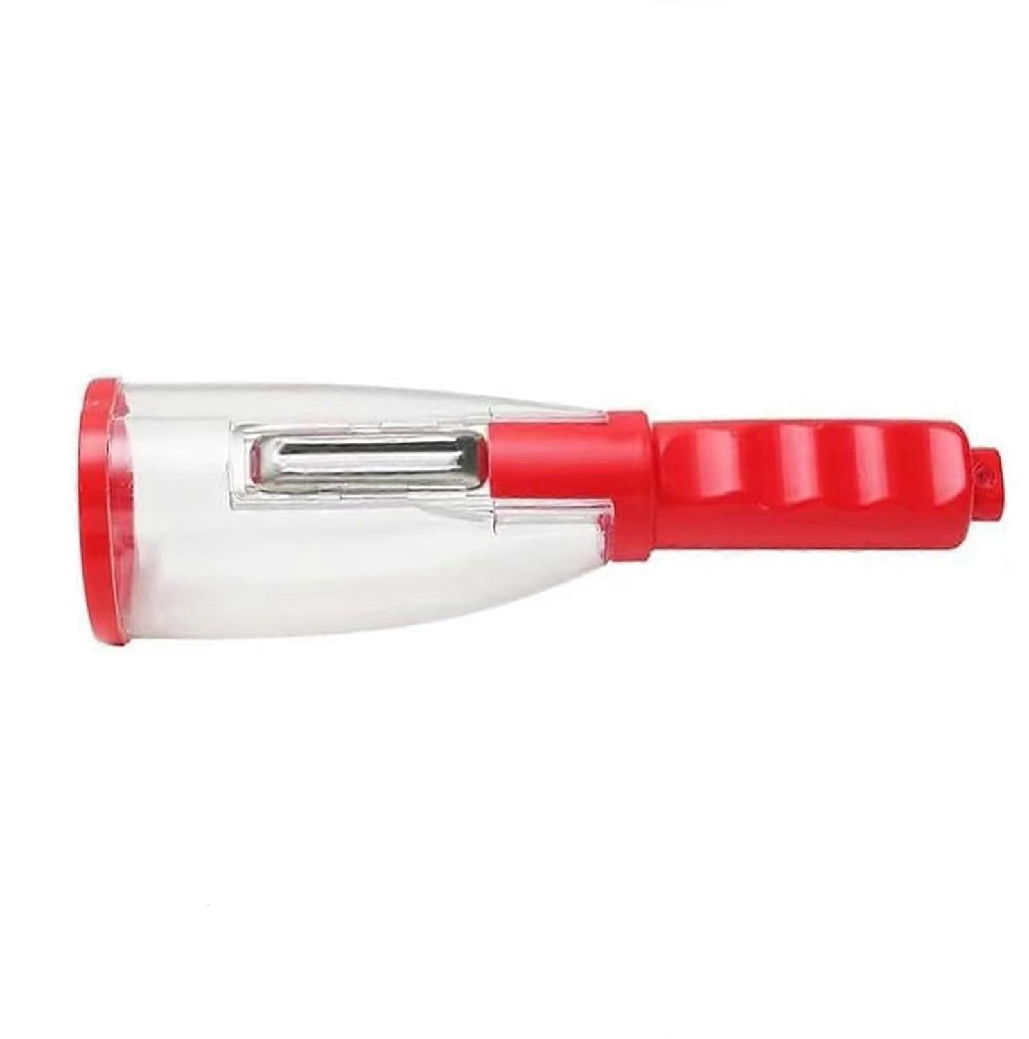 Vegetable Peeler with Storage Container and Sharp Stainless Steel Blade, Ergonomic Red Handle Kitchen Slicer