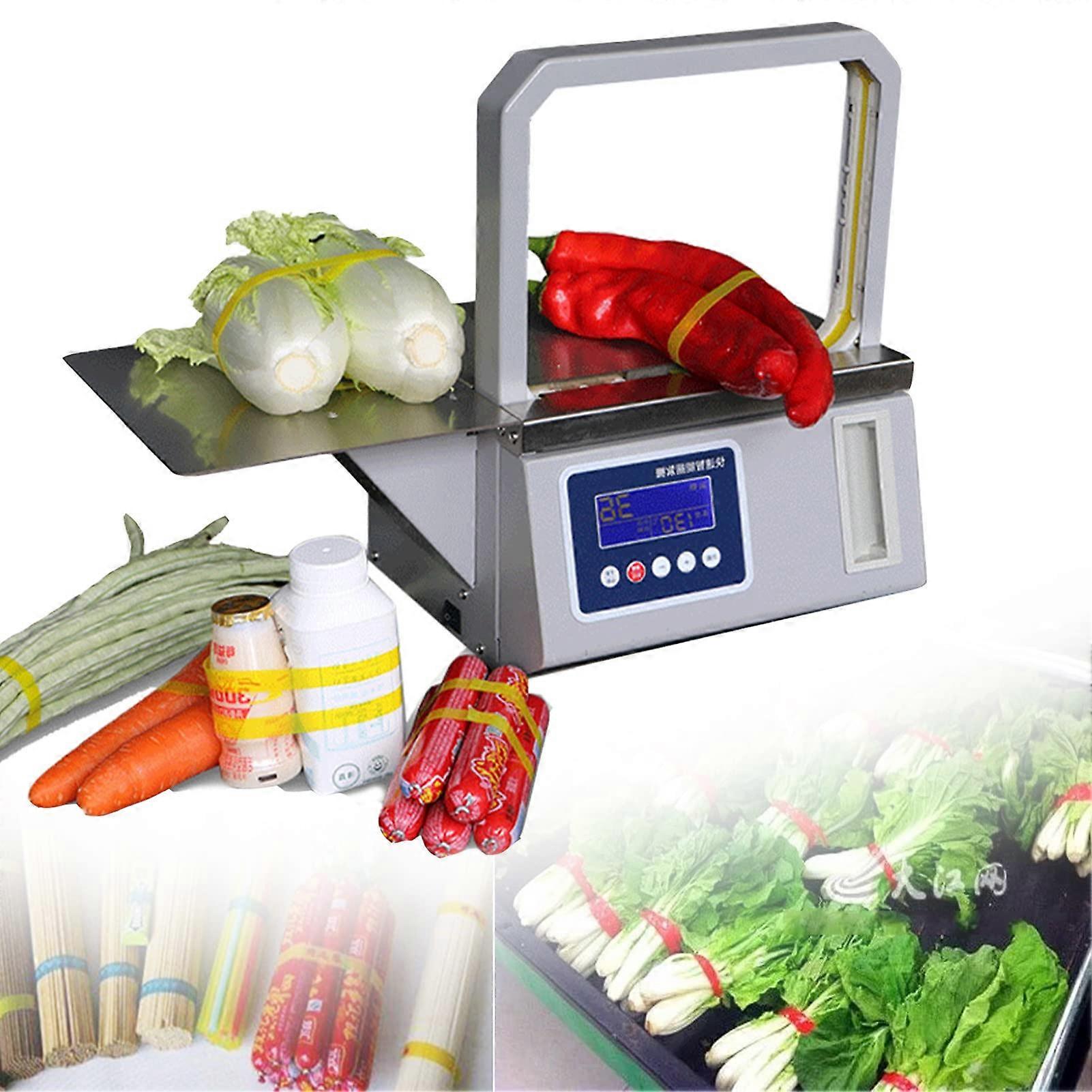 Automatic Strapping Machine with Smart Photoelectric Sensor, Speed Binding for Food and Vegetables