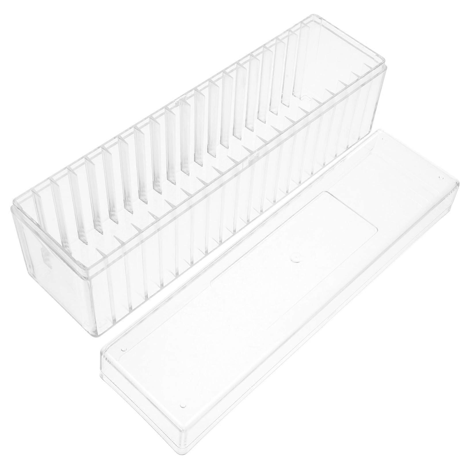 Clear Coin Display Case with MultiSlot Organizer for Collectors Transparent Protective Storage Box