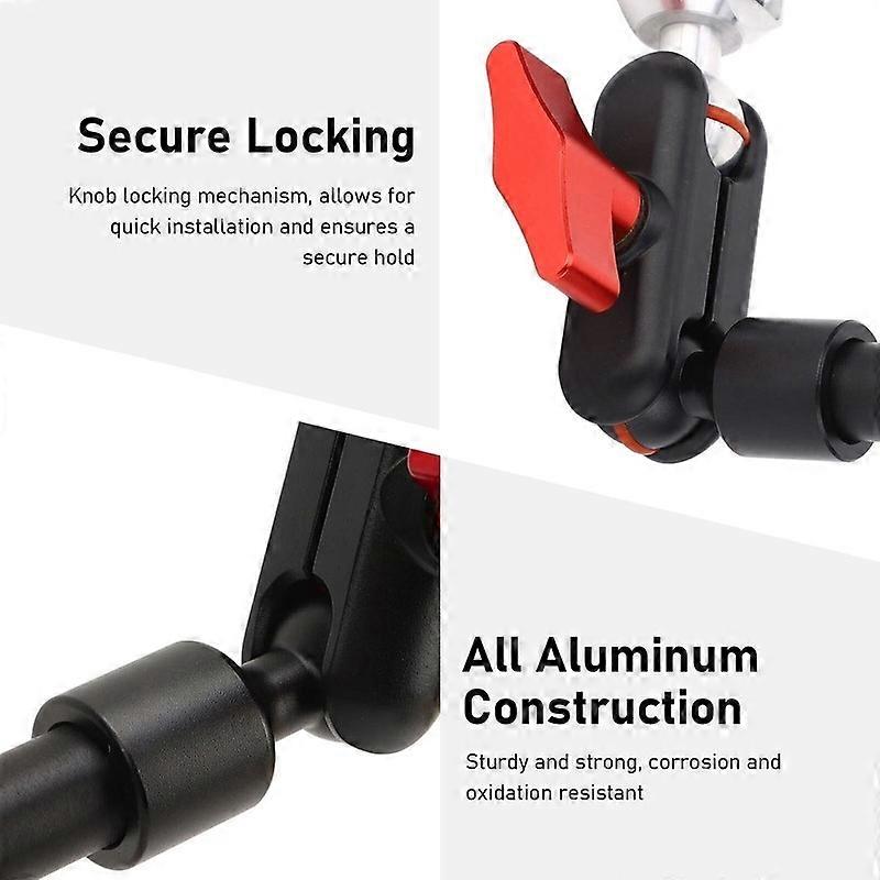 Double Angle Multi Screw Articulating Adjustable Head Ball Arm Inch 1/4in 22