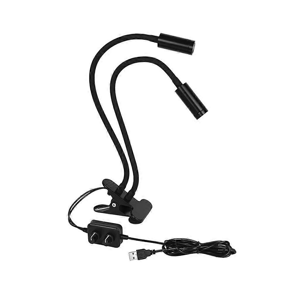 LED Microscope Light with Adjustable Brightness, Dual Gooseneck USB Spotlight for Stereo Microscopes