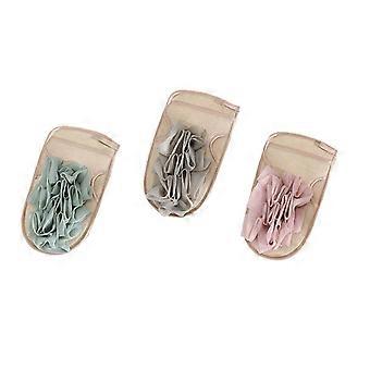 Bath Sponge Set 3 Pack with DualSided Exfoliation and Ergonomic Strap for Adults