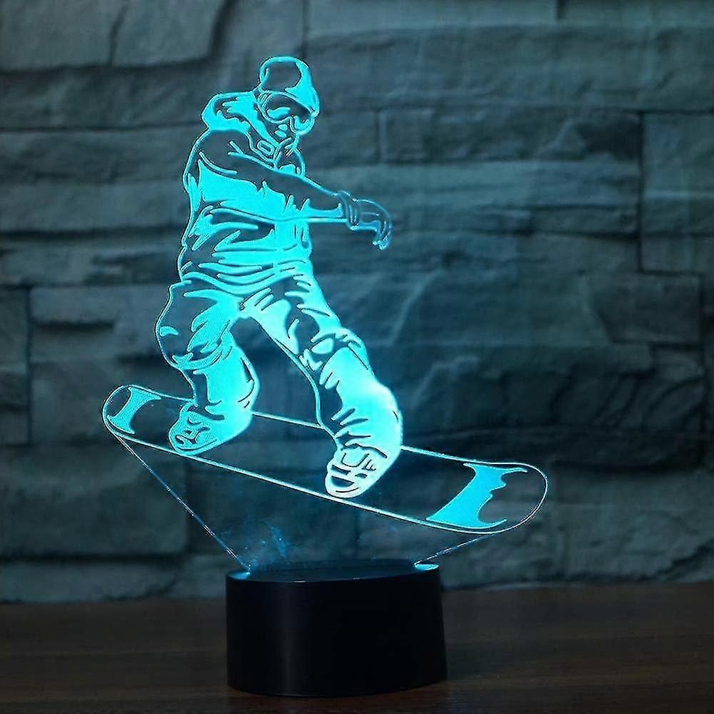 3d Snowboard Night Light