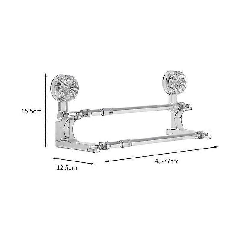 Movable Suction Towel Rack, Wall - Mounted Without Drilling, Adjustable
