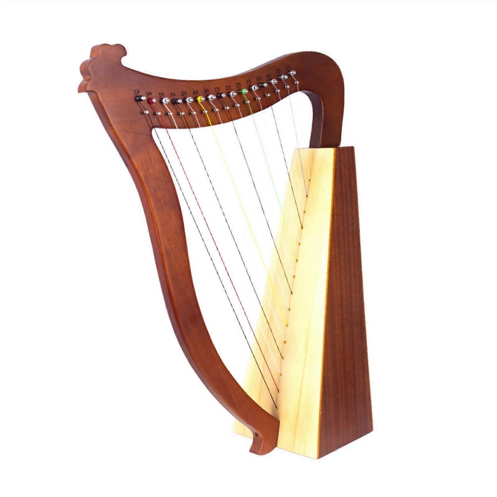 15 String Lyre Harp for Beginners with Easy Learning Setup and Clear Balanced Tone