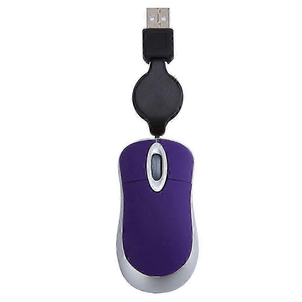 Creative Purple Usb Mini Telescopic Portable Mouse For Computer Notebook