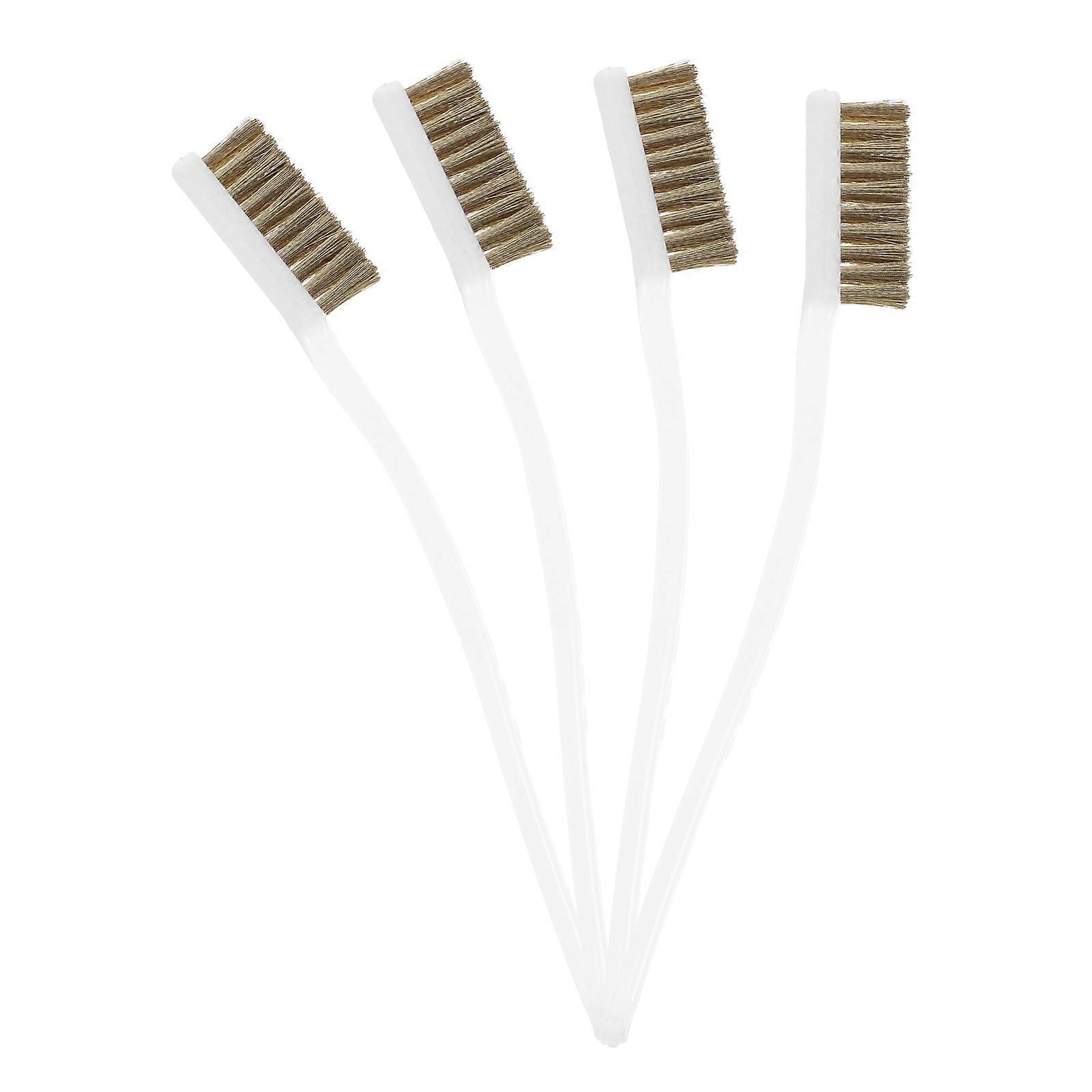 Rust Removal Mini Wire Brush Set for Cleaning 4Pcs with Copper Wire Construction