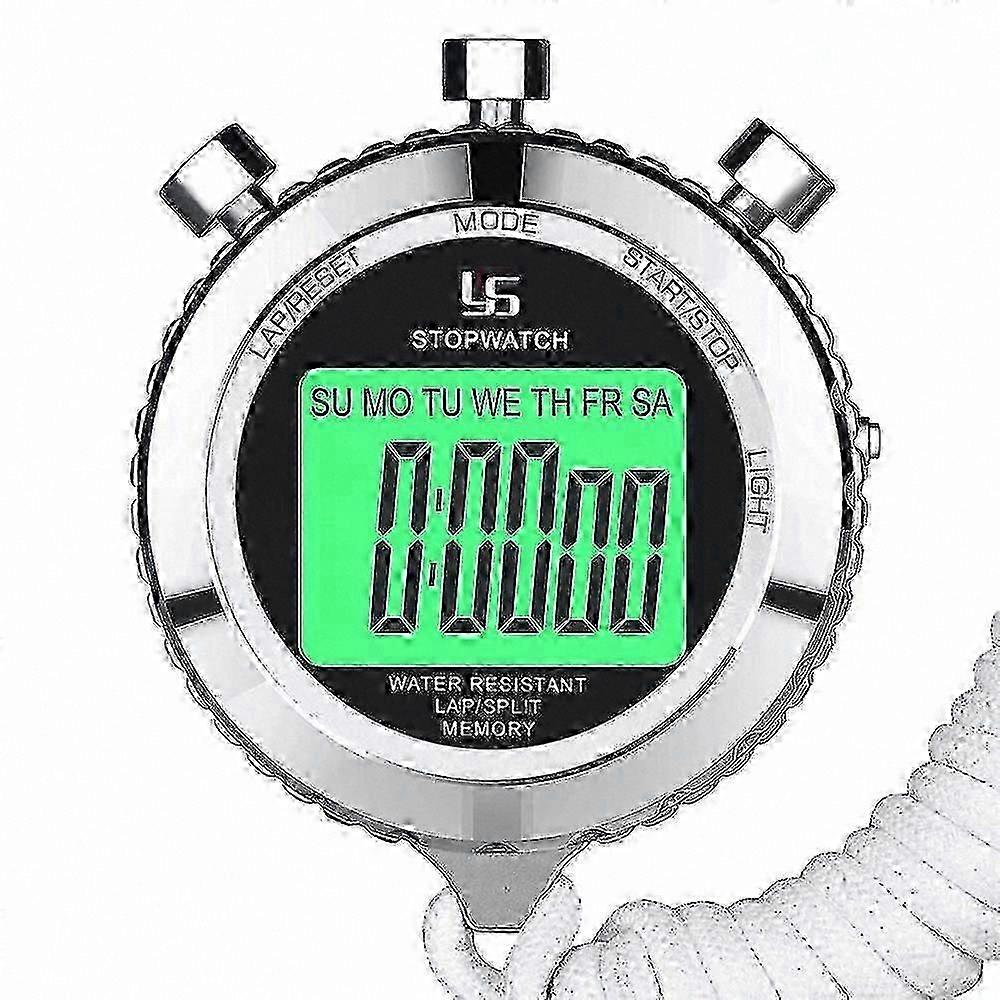 Precision Metal Timer with Backlit Display, 1/100th Second Accuracy, 2 Lap Memory Function
