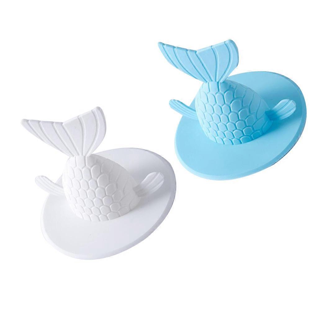 Deodorant Floor Drain Fishtail Sink Plug for Kitchen Bathroom 2Pcs