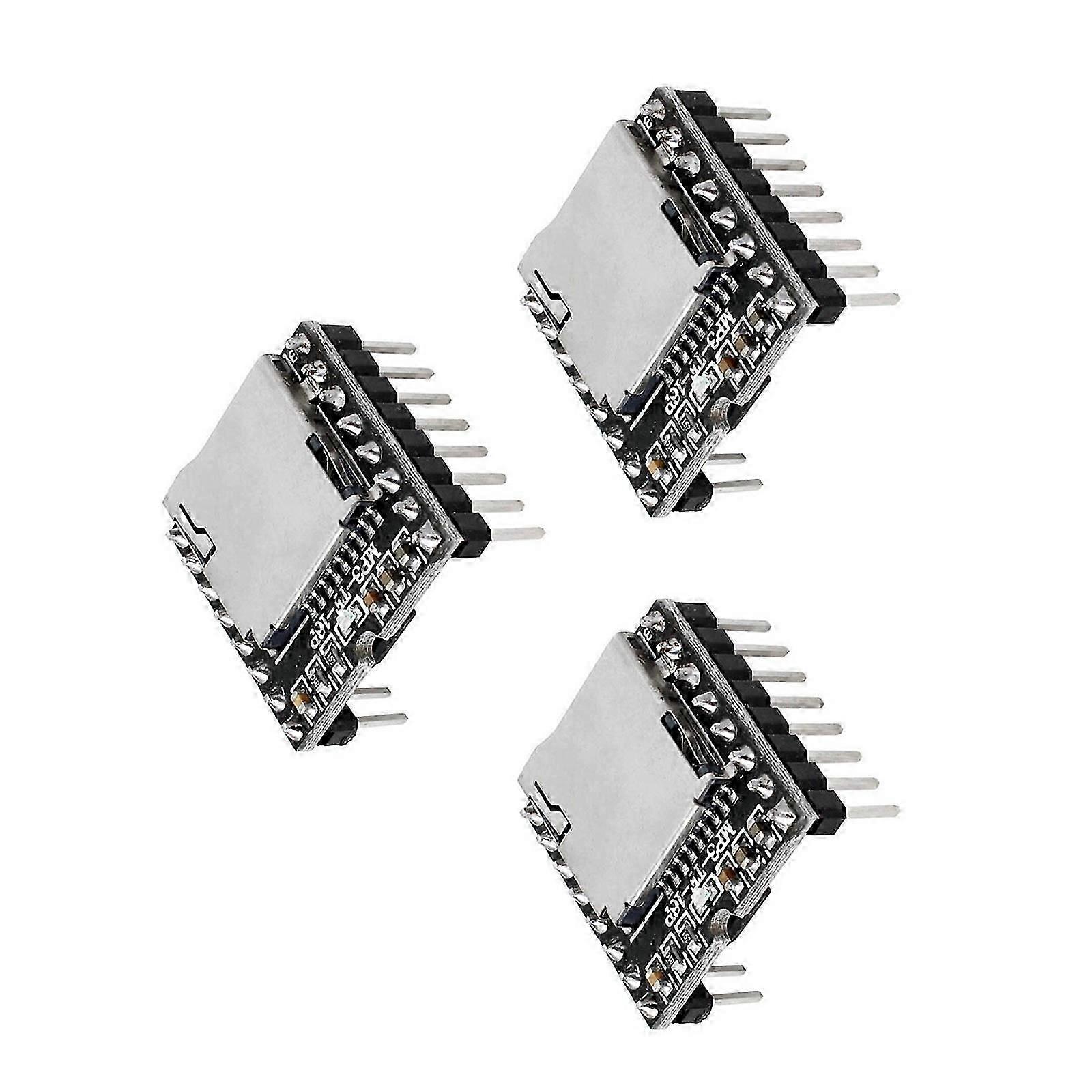 3Pcs Mini Module for Dfplayer Mini Development Board Mini MP3 Player TF Card U Disk Board Sound Voice Module Board Multicolor