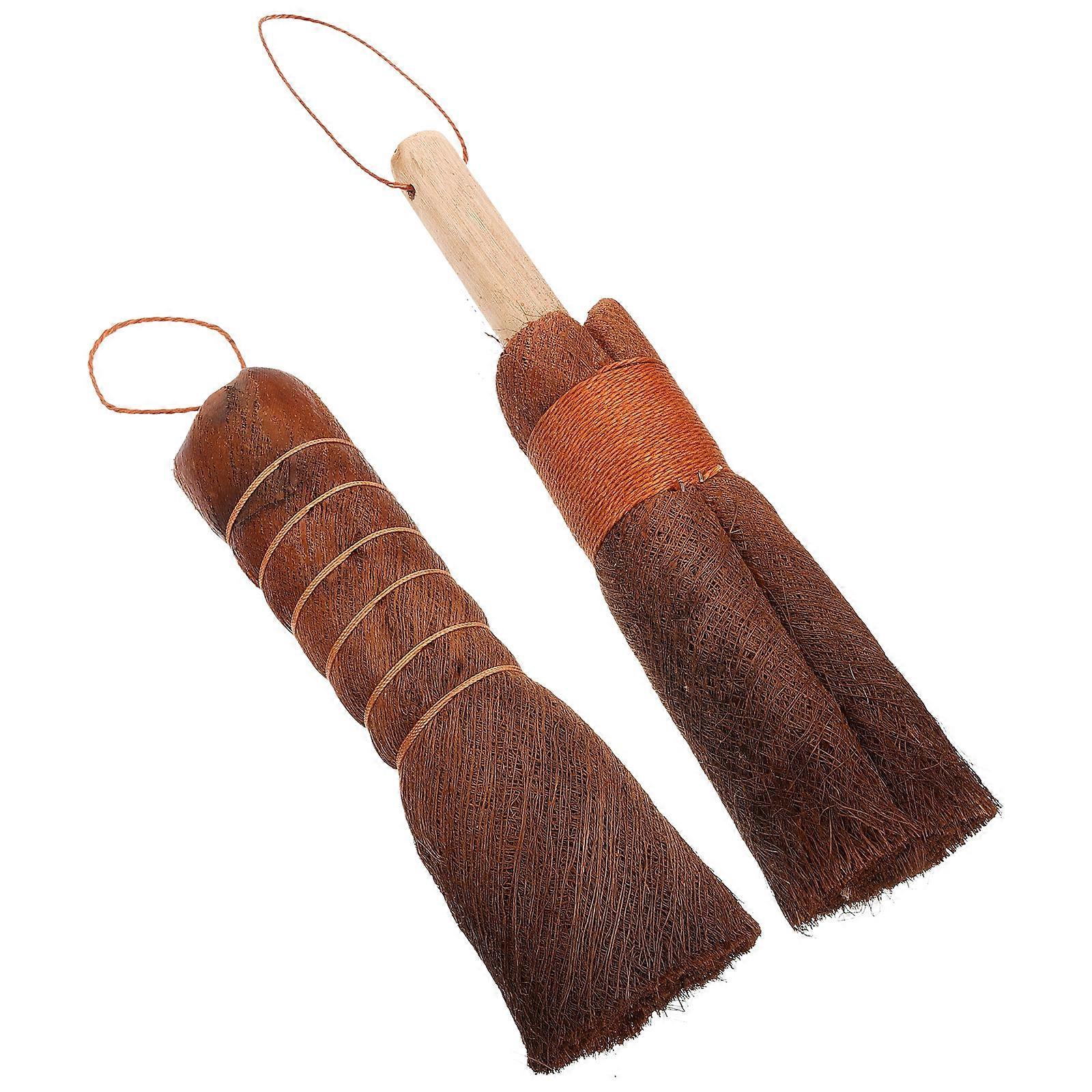 Wok Brush Multi-Function Palm Washing Brush for Kitchen Use 8Pcs
