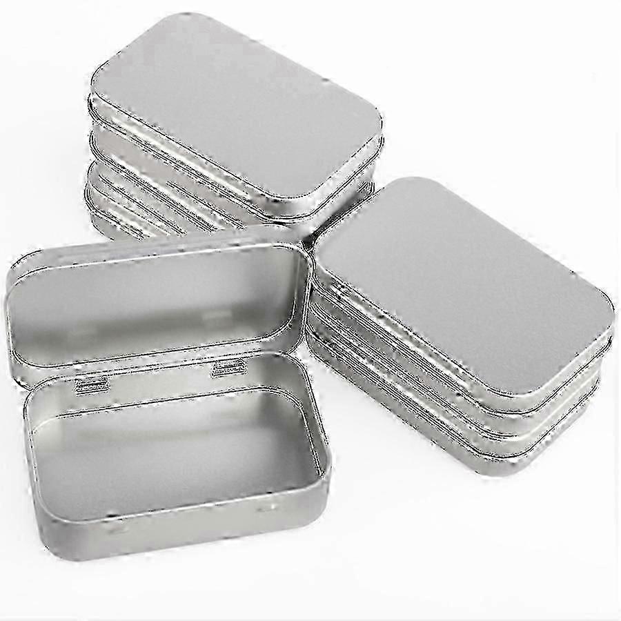 6Pcs Mini Metal Hinged Tin Boxes Easy Storage 25-26s