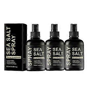 Spray de cabelo com sal marinho, 3 unidades de 100ml, para homens, texturizador capilar, volume e ondas de praia, produtos para estilização de cabelo, dbIAOS