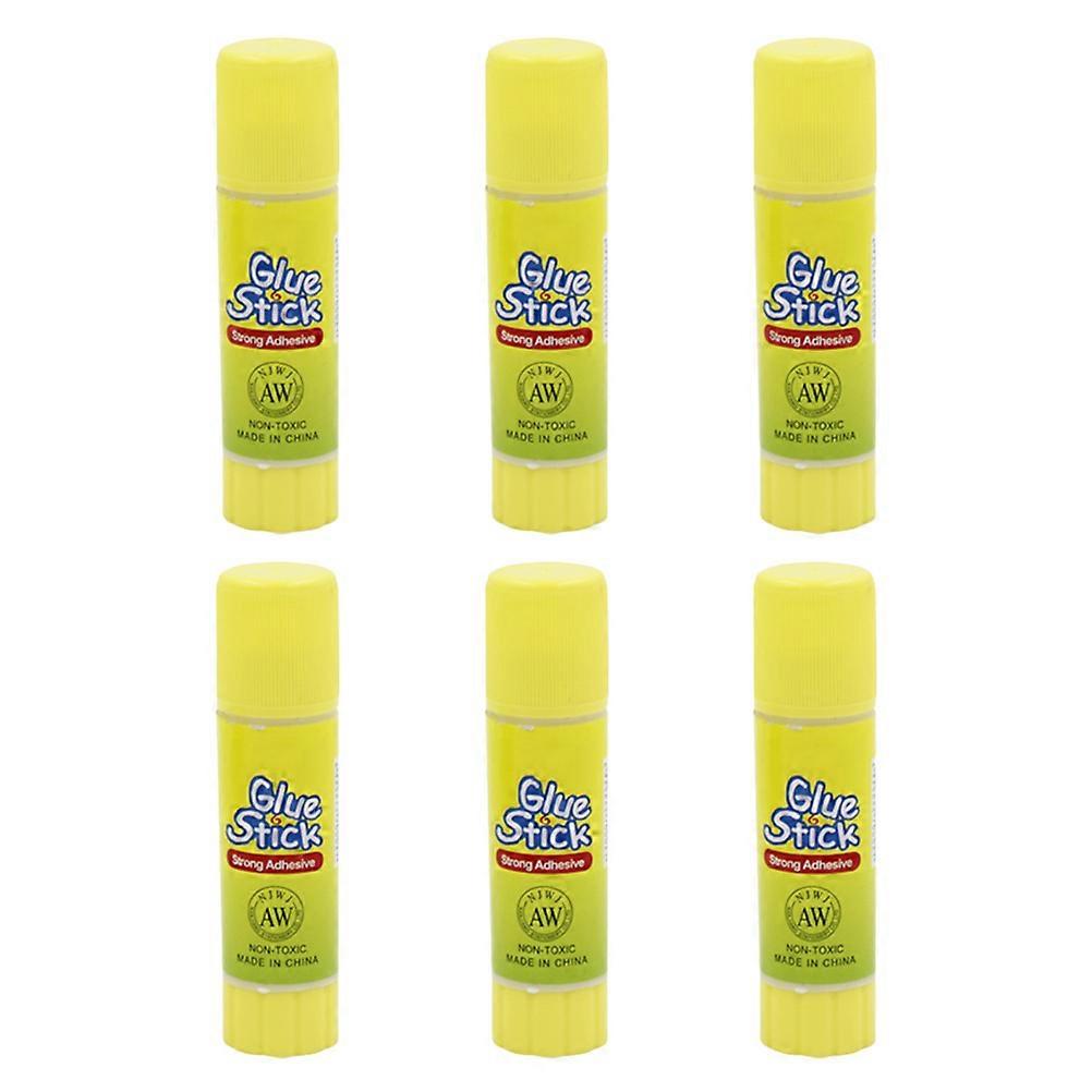 Glue Stick Solid Adhesive Glue Stick for Student 6Pcs Practical Stationery