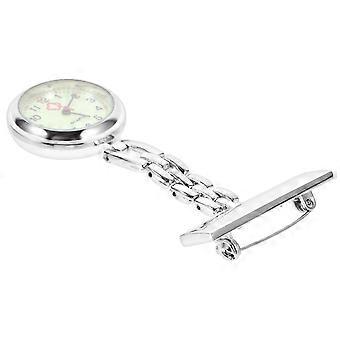 1Pc verpleegster horloge quartz beweging horloge zakhorloge broche clip op horloge