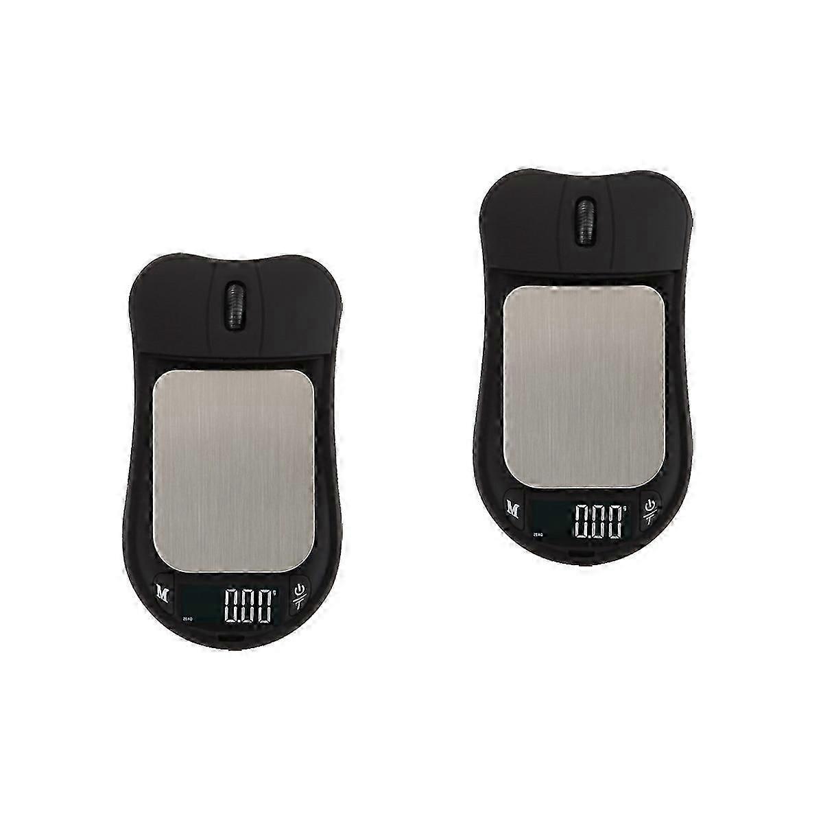 High Precision Digital Scale Mouse Shape for Weighing Use 2Pcs Black Mini
