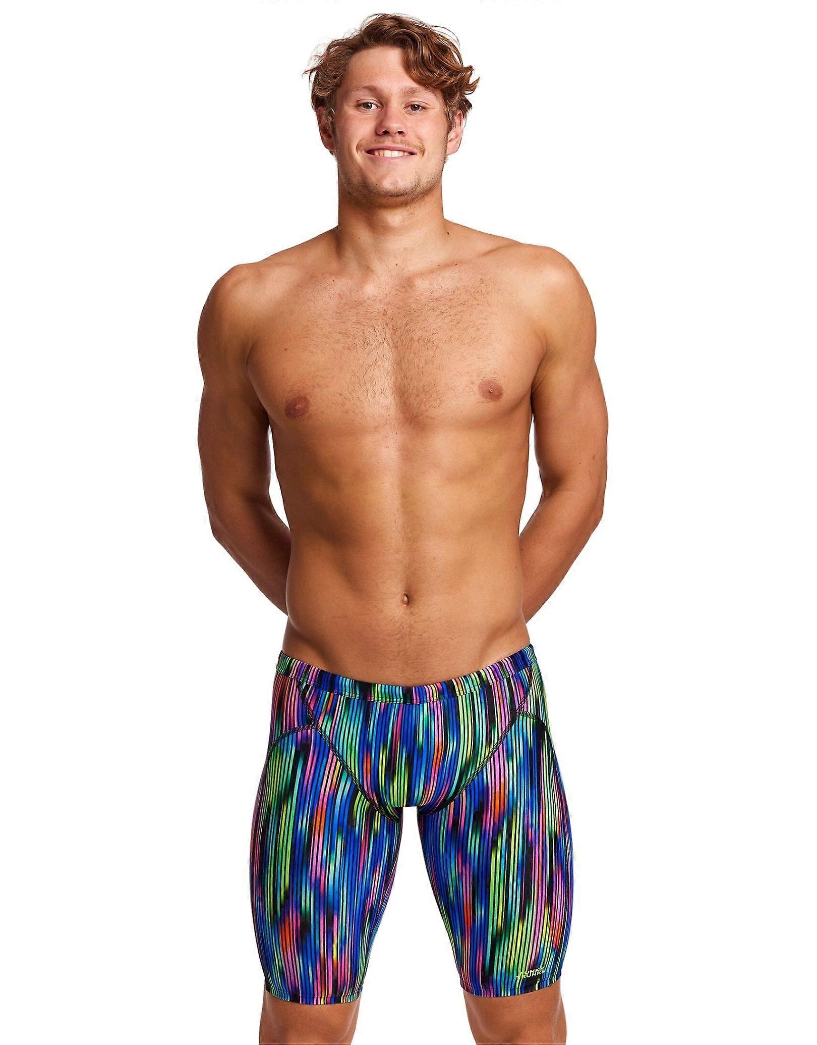 Funky Trunks Rain Down Swim Training Jammers - Blue