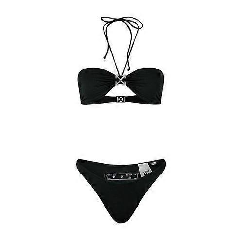 Off White Womens/Ladies Arrow Logo Bikini Top Set