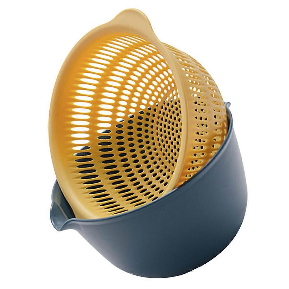 1pc Double-layer Vegetable Drain Basket Multi-functional Kitchen Gadget