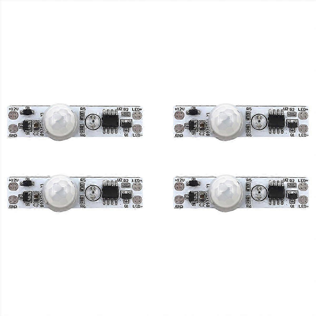 4X DC 5-24V 12V PIR Motion Sensor Switch Module Human Movement Sensor Detector Controller Switch Mod