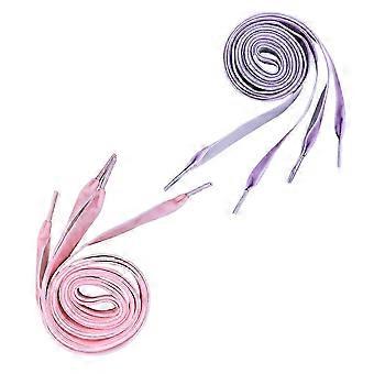 Wide Velvet Silk Shoelaces Flat Shoe Strings compatible with Shoe Use 2Pairs Assorted Color