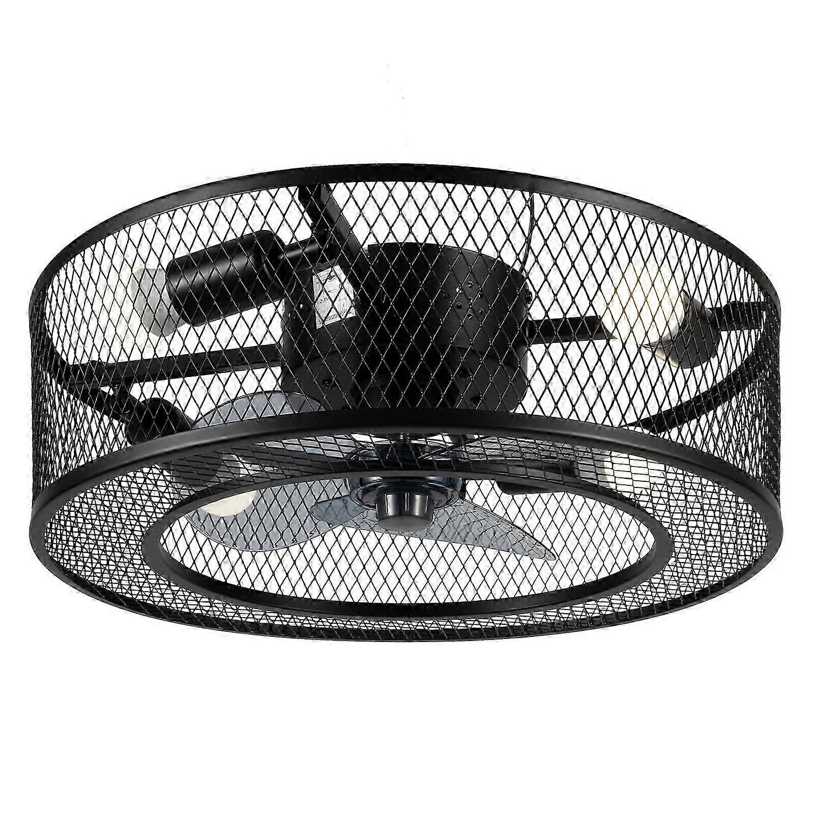 18" Retro LED Ceiling Fan Light With Remote Control
