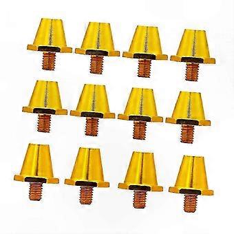 Antislip schroefnoppen voor voetbalschoenen, 12 stuks, aluminium, M5-schroefdraad, compatibel met alle standaard voetbalschoenen met 5 mm schroefdraad.