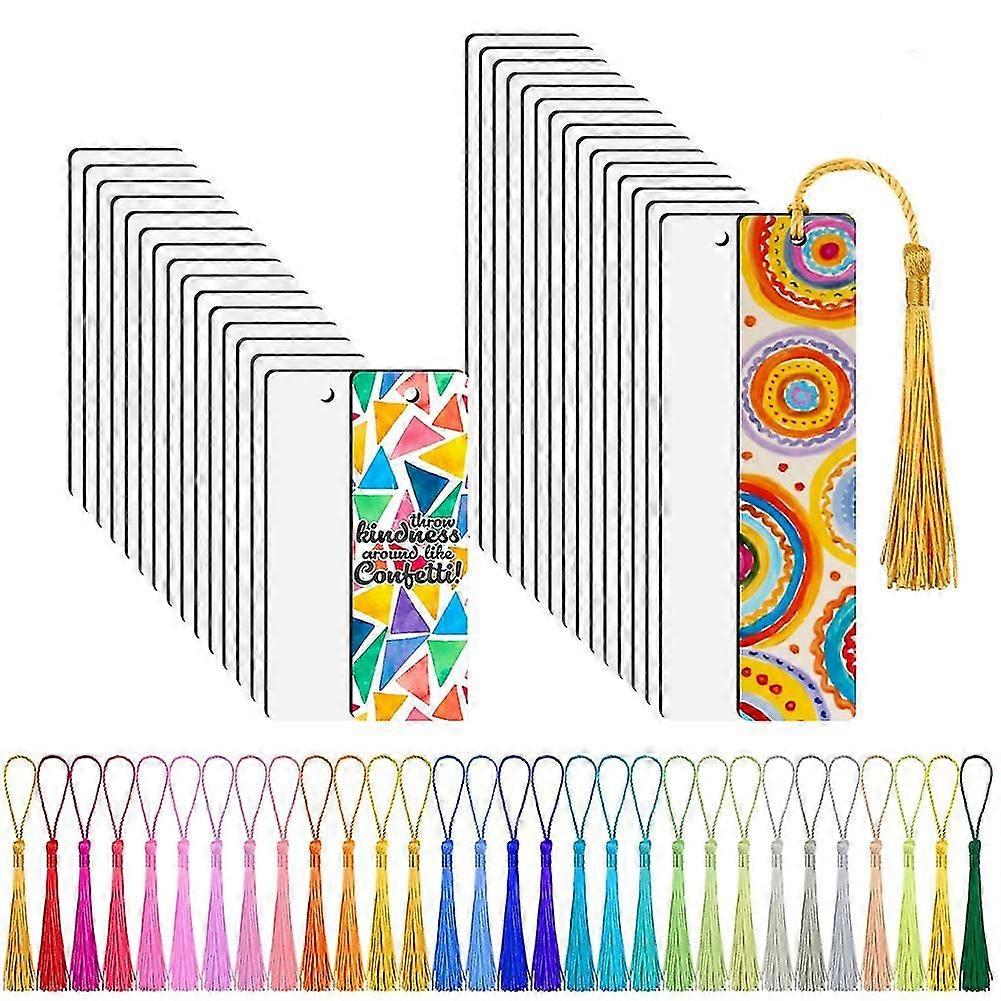 30pcs Sublimation Bookmarks, Sublimation Products Diy Bookmark Craft Projects Sublimation Double Su