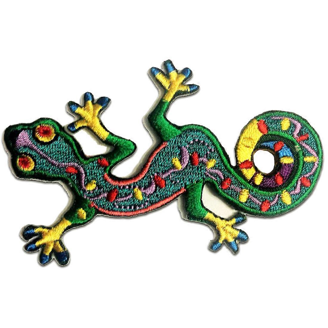 Patch - Gecko Salamander Animal - green - 9.4 x 6 cm - patch patch