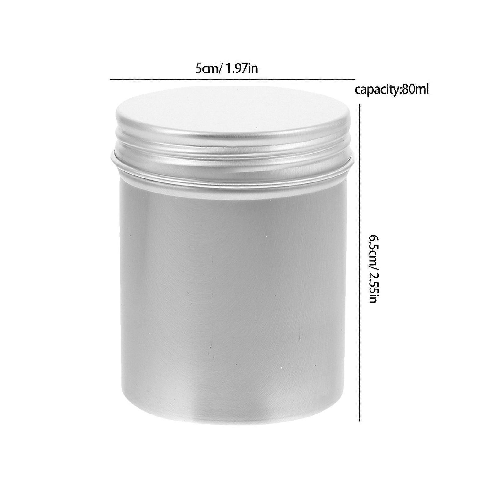6Pcs Aluminum Jars Refillable Containers Empty Jars Small Storage Container 80ml